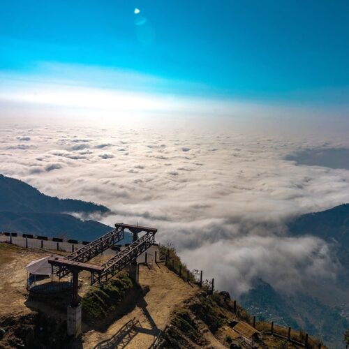 The ocean of clouds from Rock Garden, Kurseong