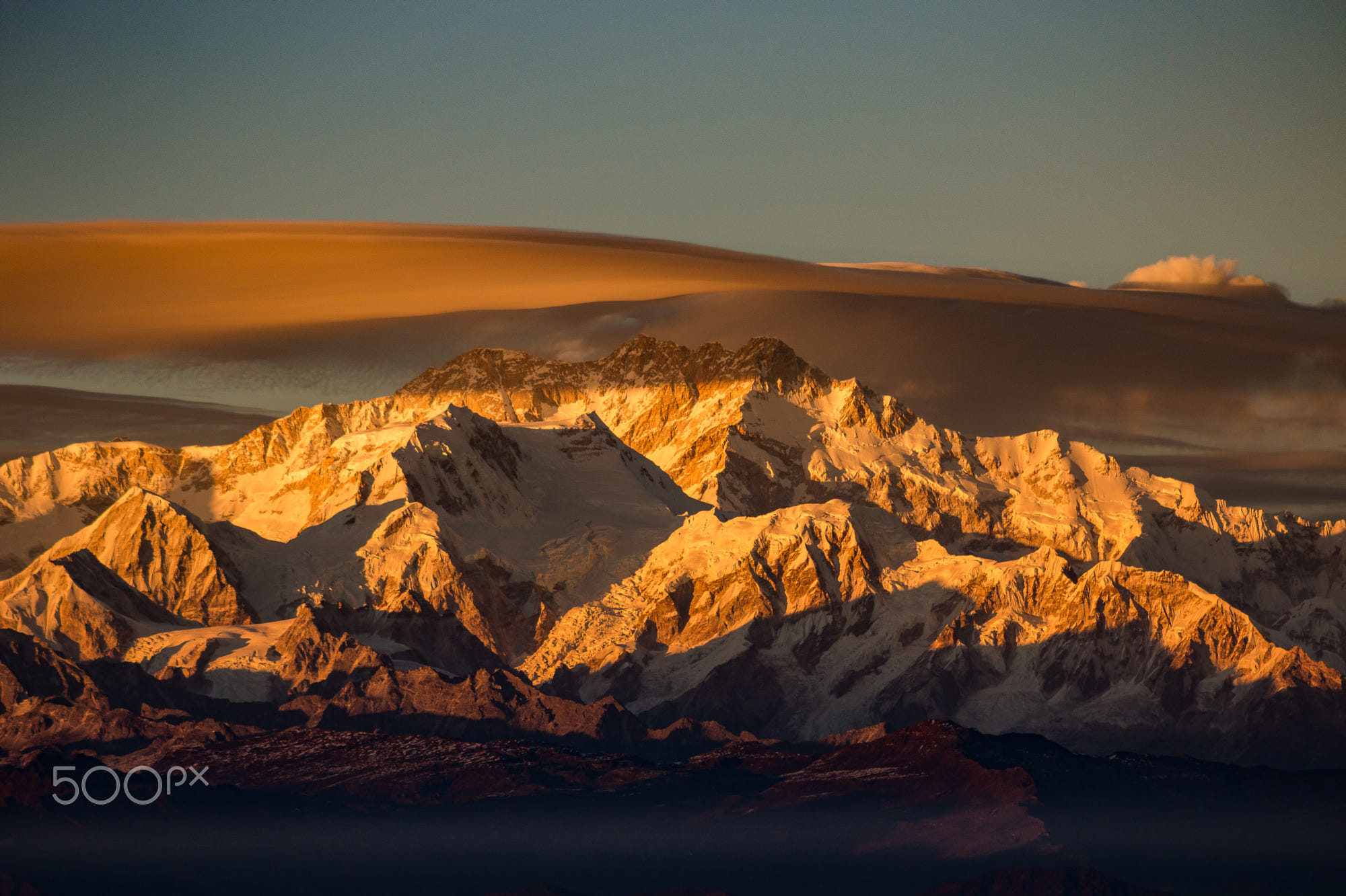 Mount Kanchenjunga During Sunset