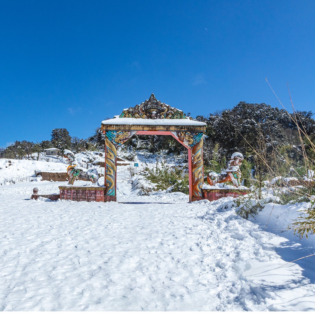 Snowfall at Tiger Hill, Darjeeling, 2021.