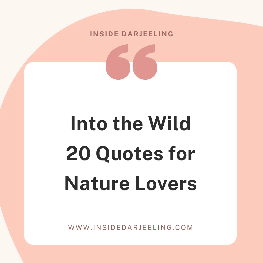 Into the Wild: 20 Quotes for Nature Lovers