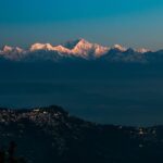 Mount Kanchenjunga with other adjoining peaks seen from Tiger Hill Darjeeling early in the morning.
