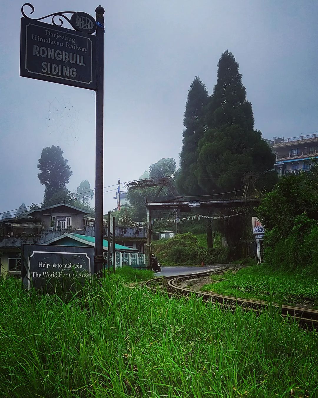 UNESCO world heritage railway track and British ropeway at Rongbull, Darjeeling