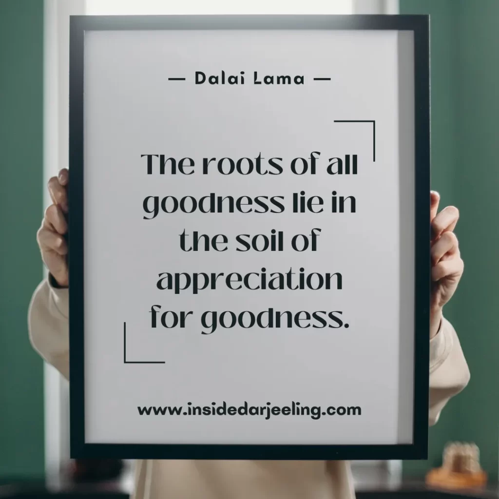 The roots of all goodness lie in the soil of appreciation for goodness