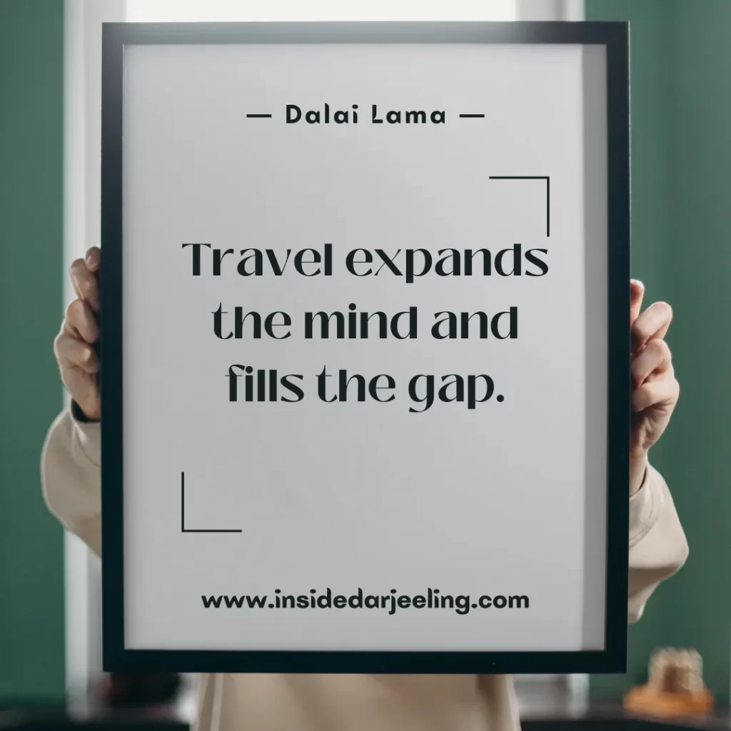 Travel expands the mind and fills the gap