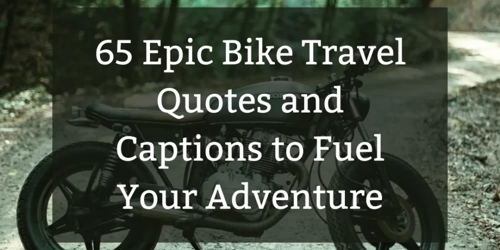65 Epic Bike Travel Quotes and Captions to Fuel Your Adventure