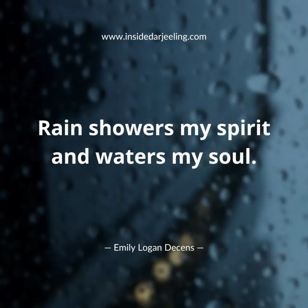 Rain showers my spirit and waters my soul