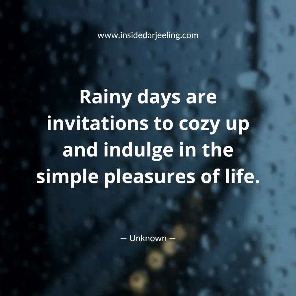 Rainy days are invitations to cozy up and indulge in the simple pleasures of life